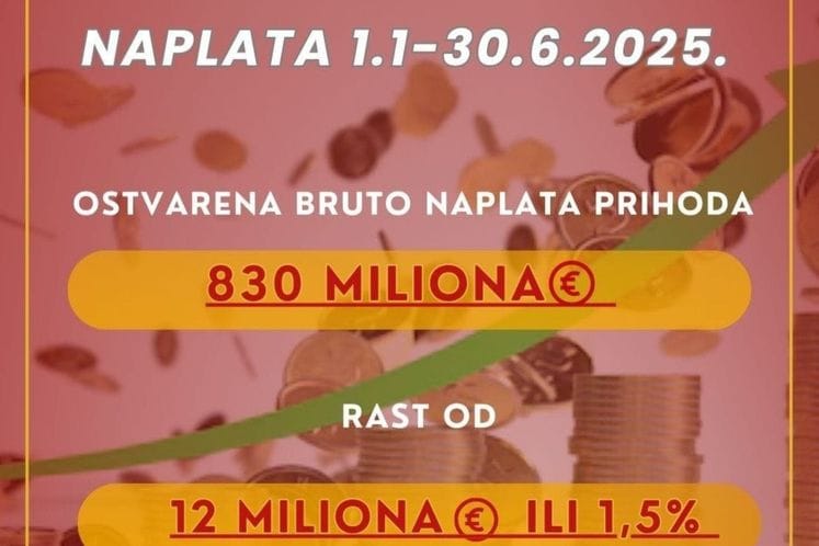 polugodišnja bruto naplata